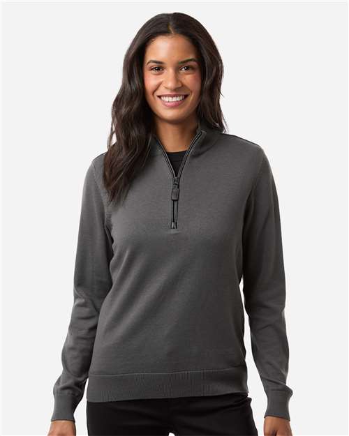Devon & Jones-DG446W-Women's New Classics Quarter-Zip Sweater - Image 8