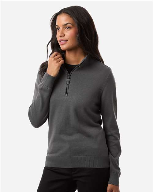 Devon & Jones-DG446W-Women's New Classics Quarter-Zip Sweater - Image 9