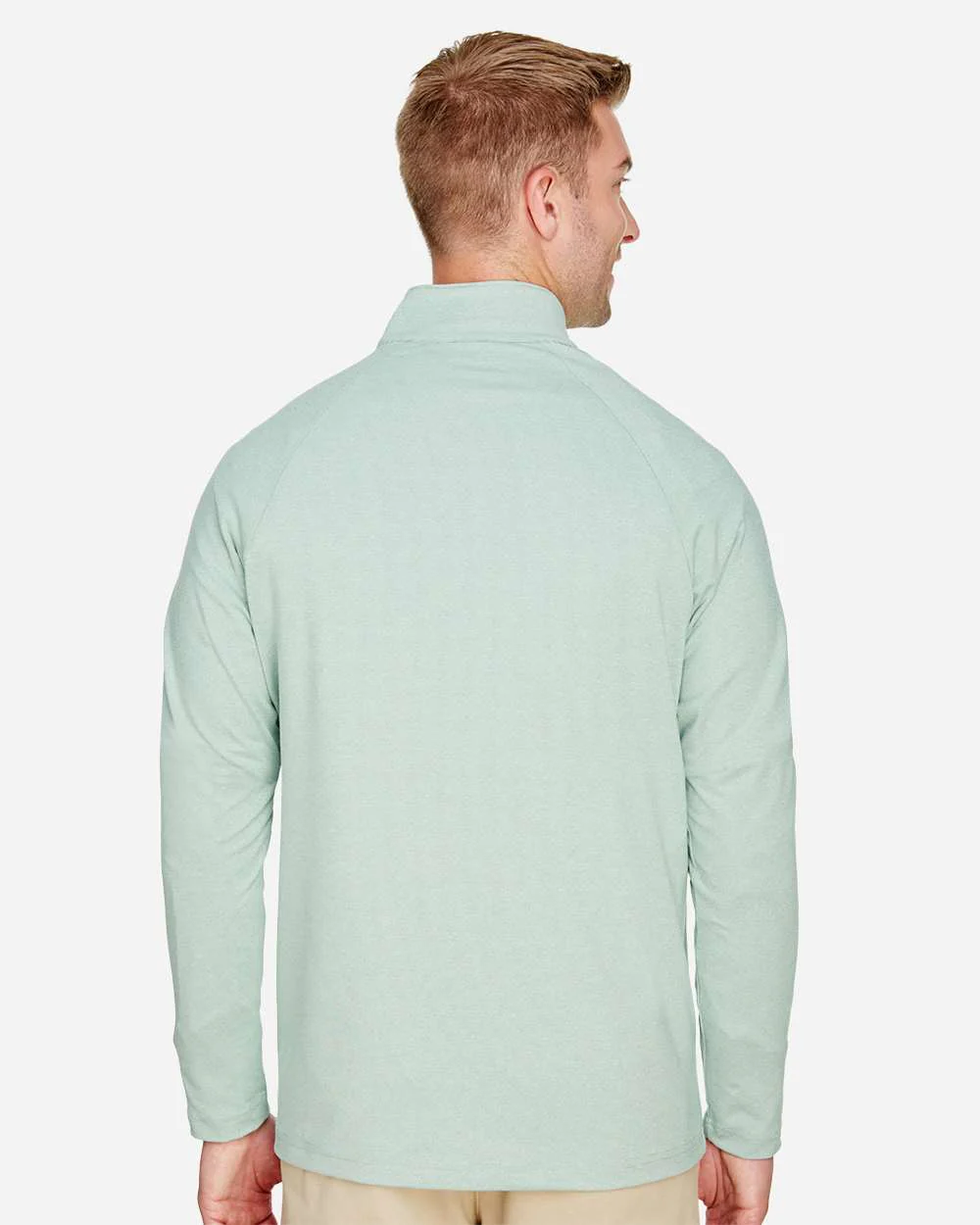 Devon & Jones-DG480-Men's CrownLux Performance® Clubhouse Micro-Stripe Quarter-Zip Pullover - Image 11