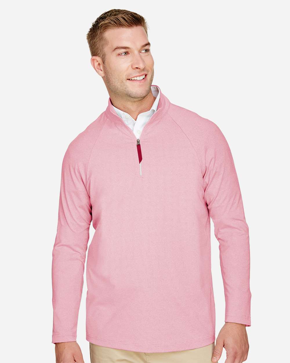 Devon & Jones-DG480-Men's CrownLux Performance® Clubhouse Micro-Stripe Quarter-Zip Pullover - Image 24