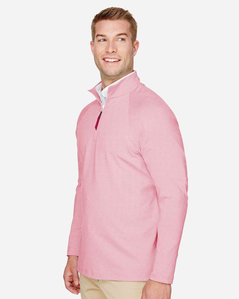 Devon & Jones-DG480-Men's CrownLux Performance® Clubhouse Micro-Stripe Quarter-Zip Pullover - Image 25