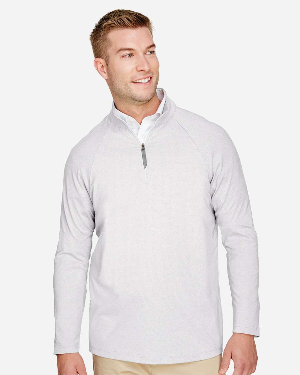 Devon & Jones-DG480-Men's CrownLux Performance® Clubhouse Micro-Stripe Quarter-Zip Pullover - Image 29