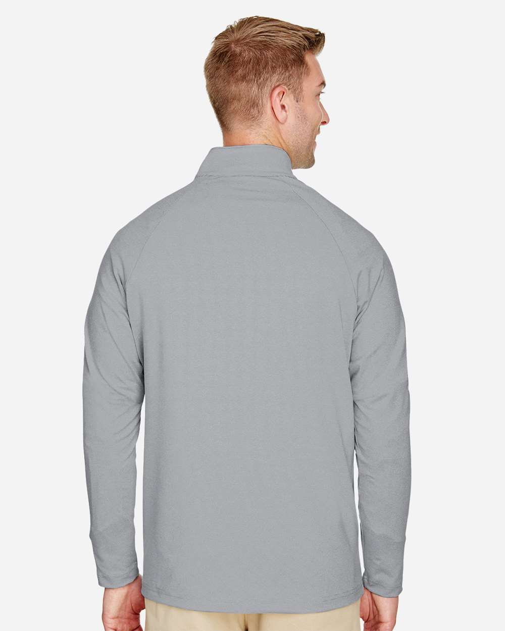 Devon & Jones-DG480-Men's CrownLux Performance® Clubhouse Micro-Stripe Quarter-Zip Pullover - Image 5