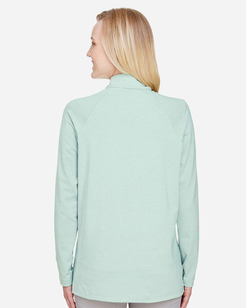 Devon & Jones-DG480W-Women's CrownLux Performance® Clubhouse Micro-Stripe Quarter-Zip Pullover - Image 11