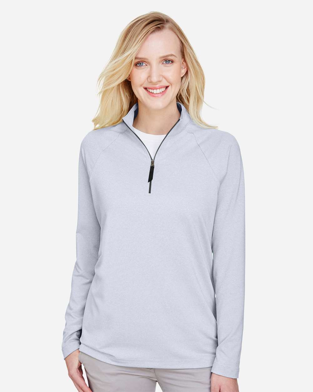 Devon & Jones-DG480W-Women's CrownLux Performance® Clubhouse Micro-Stripe Quarter-Zip Pullover - Image 14