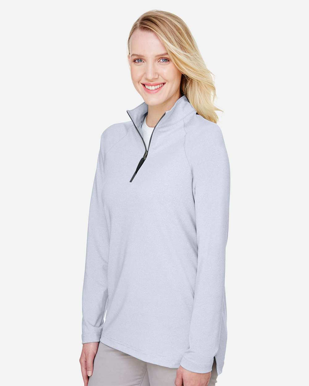 Devon & Jones-DG480W-Women's CrownLux Performance® Clubhouse Micro-Stripe Quarter-Zip Pullover - Image 15
