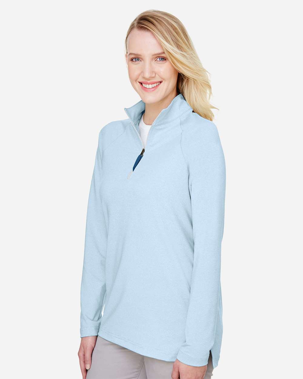 Devon & Jones-DG480W-Women's CrownLux Performance® Clubhouse Micro-Stripe Quarter-Zip Pullover - Image 20