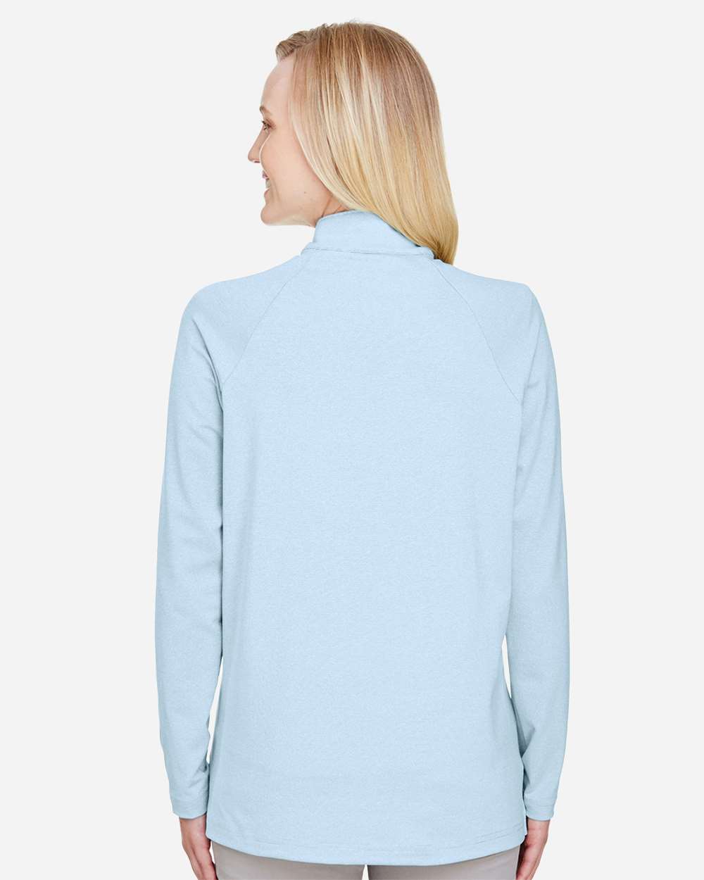 Devon & Jones-DG480W-Women's CrownLux Performance® Clubhouse Micro-Stripe Quarter-Zip Pullover - Image 21