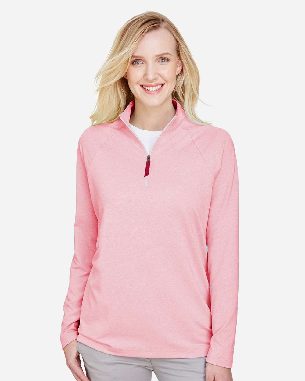Devon & Jones-DG480W-Women's CrownLux Performance® Clubhouse Micro-Stripe Quarter-Zip Pullover - Image 24