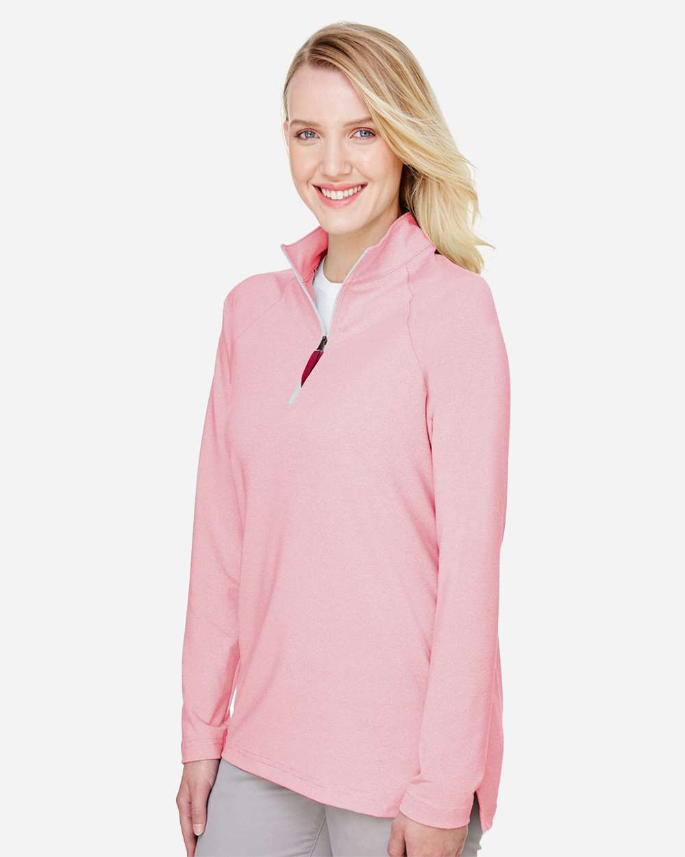 Devon & Jones-DG480W-Women's CrownLux Performance® Clubhouse Micro-Stripe Quarter-Zip Pullover - Image 25