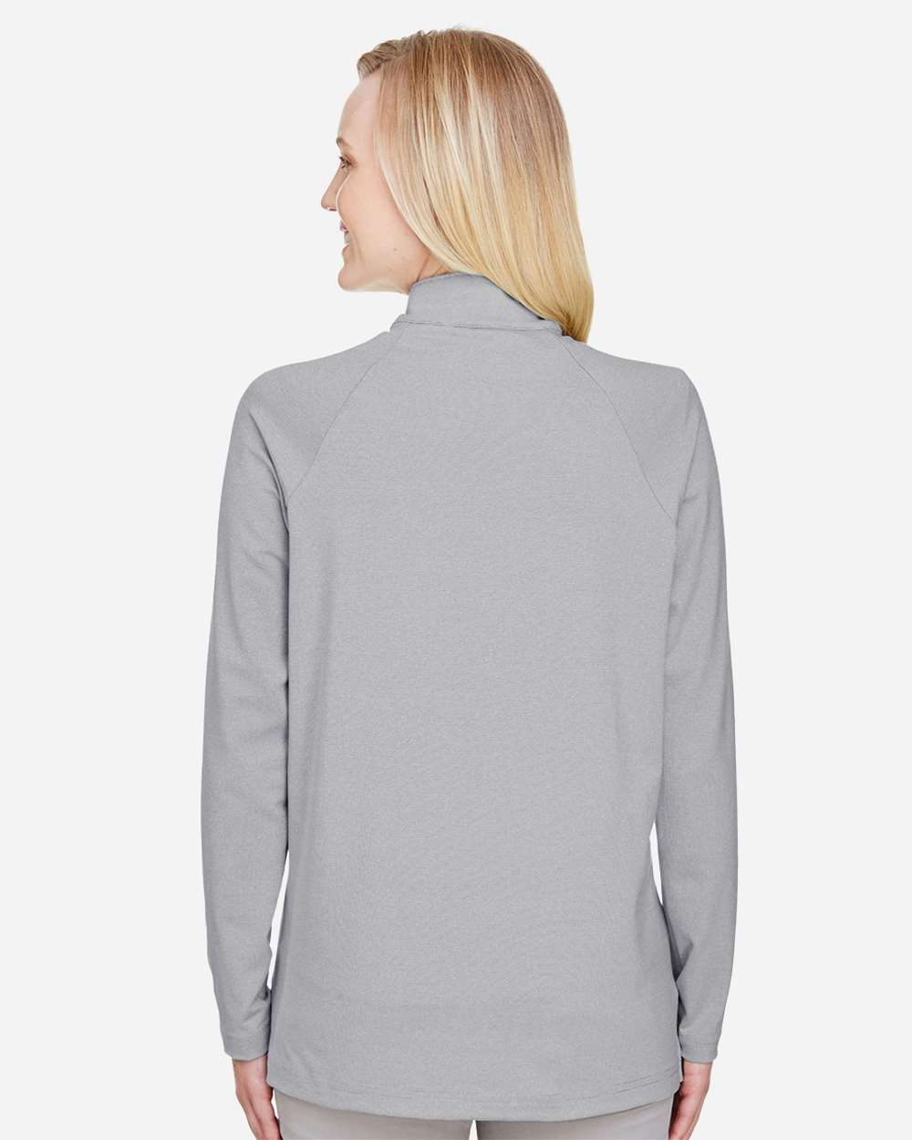 Devon & Jones-DG480W-Women's CrownLux Performance® Clubhouse Micro-Stripe Quarter-Zip Pullover - Image 5