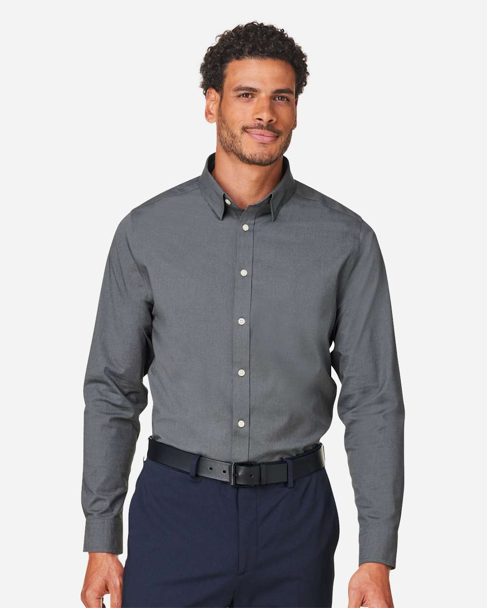 Devon & Jones-DG505-Men's CrownLux Performance® Spencer Poplin Dress Shirt - Image 11
