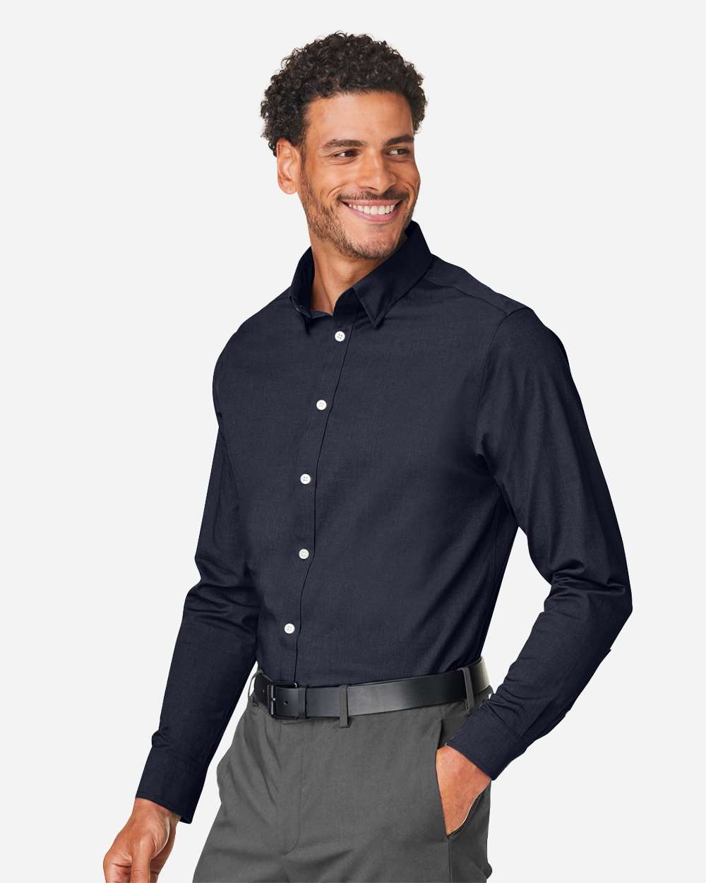 Devon & Jones-DG505-Men's CrownLux Performance® Spencer Poplin Dress Shirt - Image 18