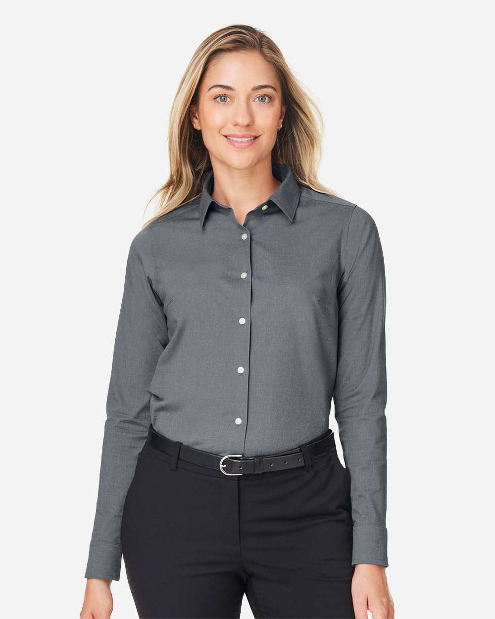 Devon & Jones-DG505W-Women's CrownLux Performance® Spencer Poplin Dress Shirt - Image 11