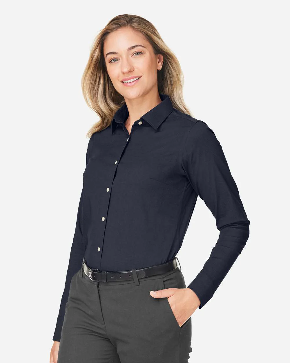 Devon & Jones-DG505W-Women's CrownLux Performance® Spencer Poplin Dress Shirt - Image 18