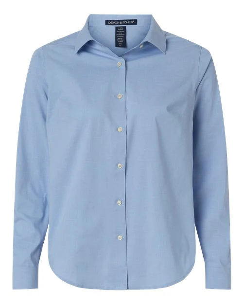 Devon & Jones-DG505W-Women's CrownLux Performance® Spencer Poplin Dress Shirt - Image 28