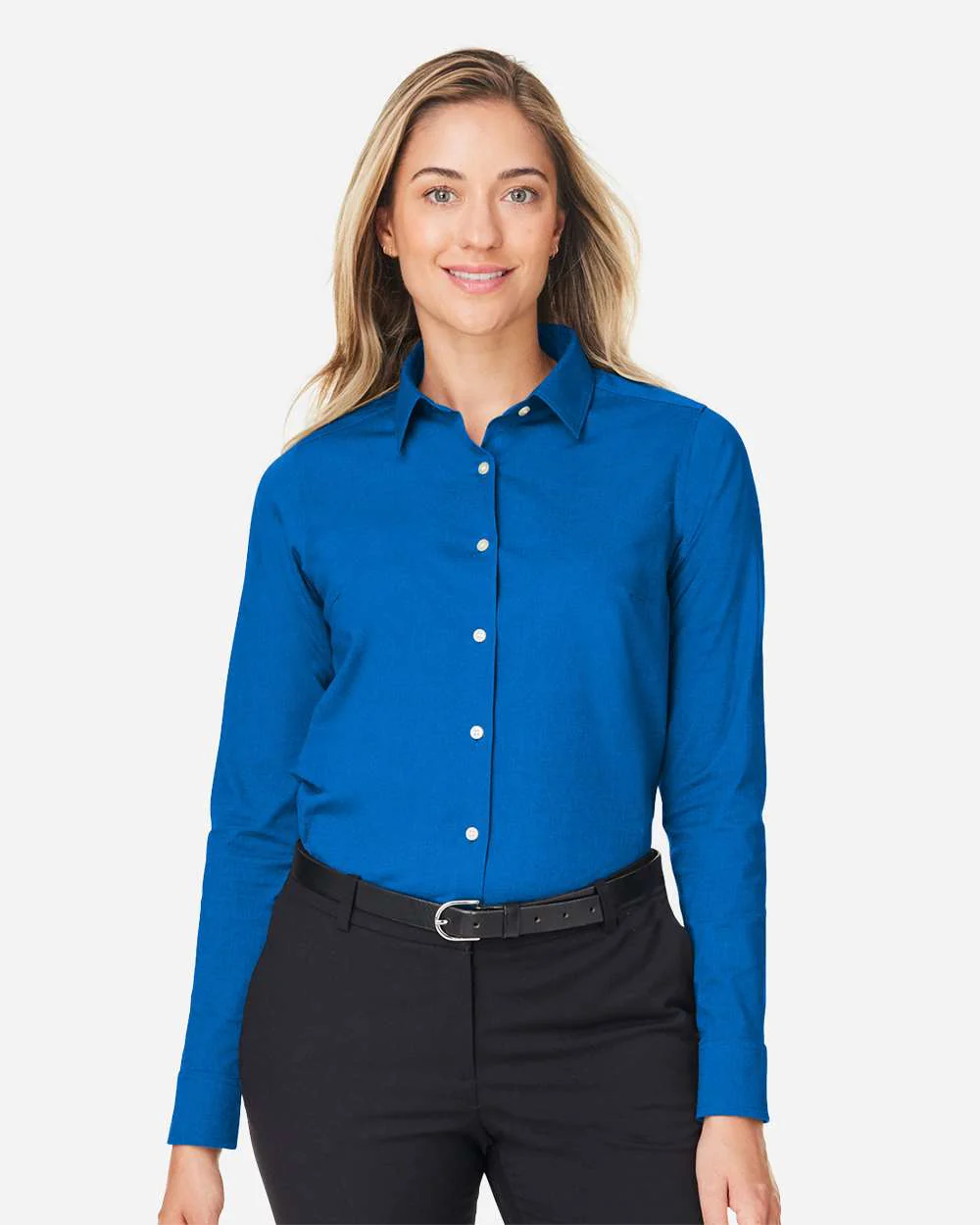 Devon & Jones-DG505W-Women's CrownLux Performance® Spencer Poplin Dress Shirt - Image 4