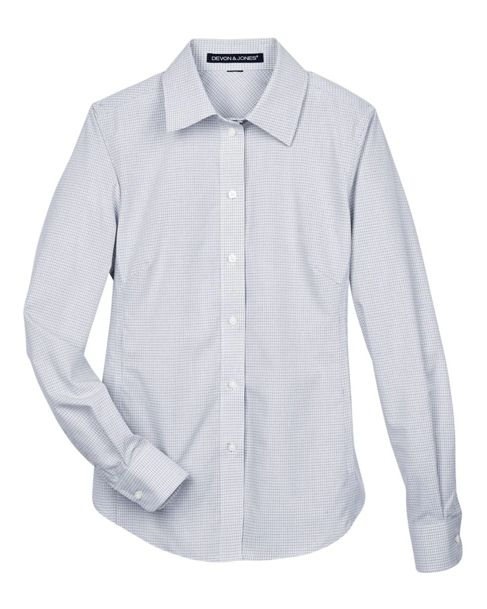 Devon & Jones-DG510W-Women's Crown Collection® Micro Tattersall Woven Dress Shirt - Image 12