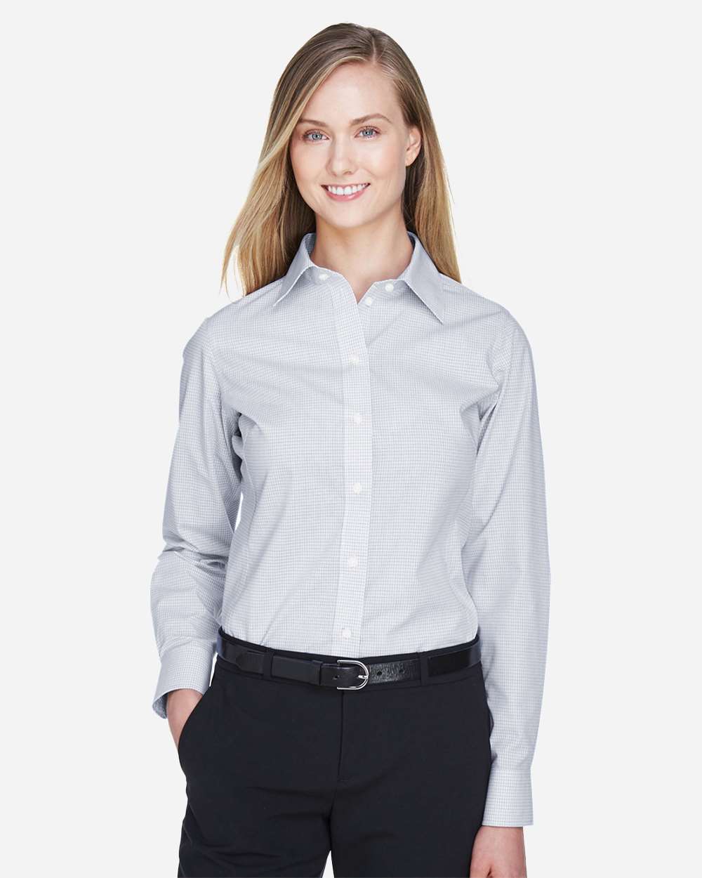 Devon & Jones-DG510W-Women's Crown Collection® Micro Tattersall Woven Dress Shirt - Image 14