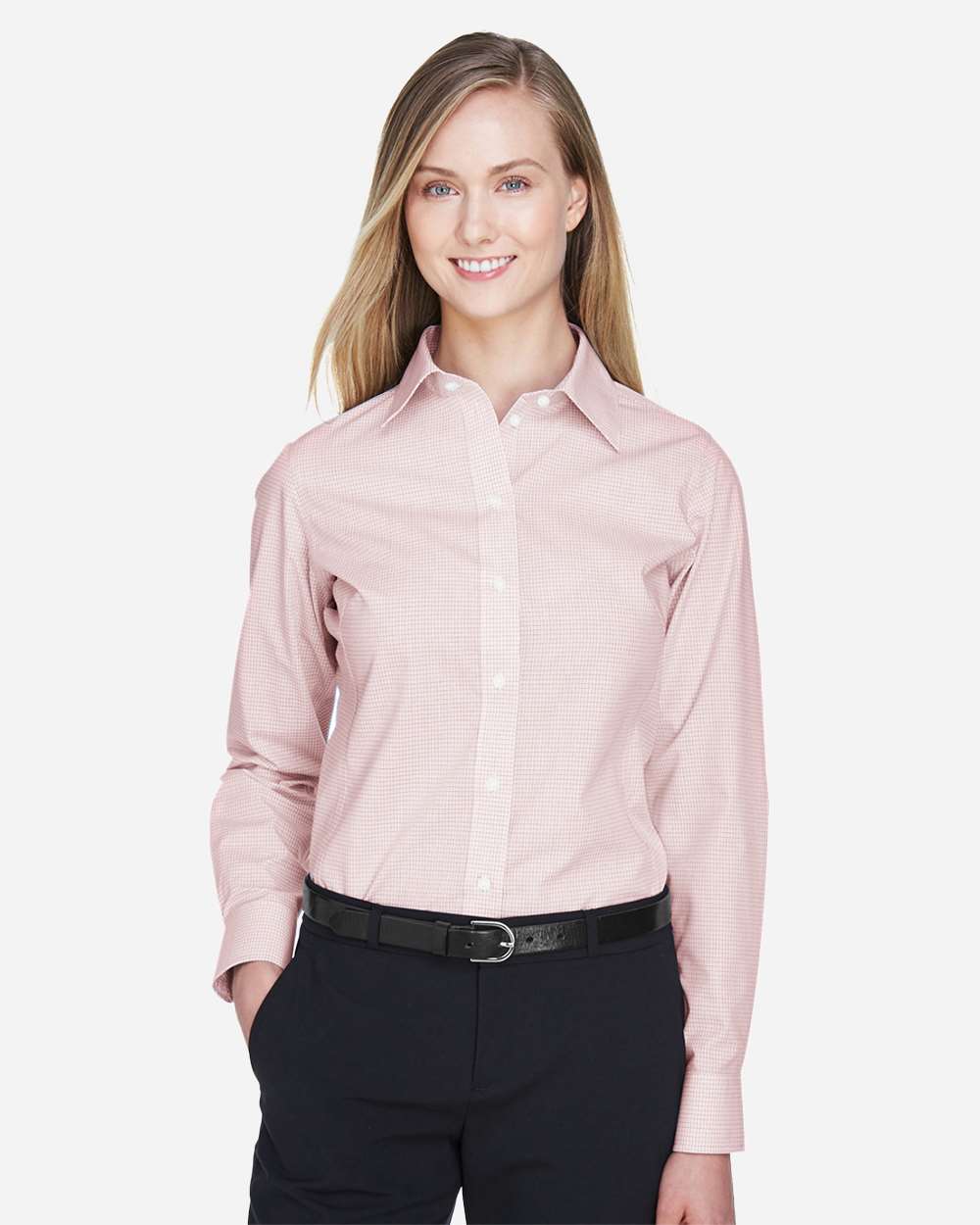 Devon & Jones-DG510W-Women's Crown Collection® Micro Tattersall Woven Dress Shirt - Image 19