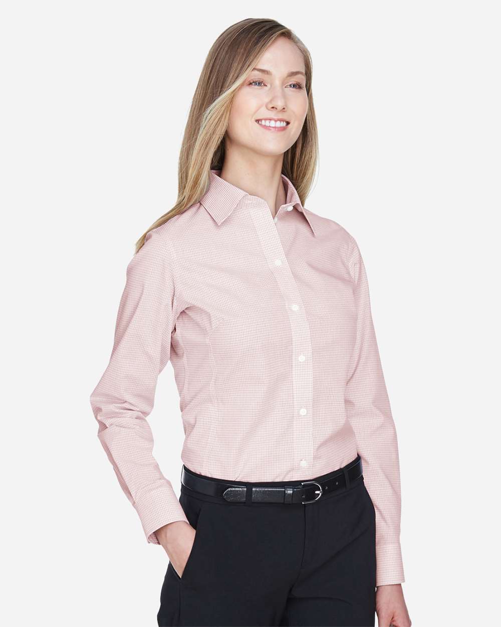 Devon & Jones-DG510W-Women's Crown Collection® Micro Tattersall Woven Dress Shirt - Image 20
