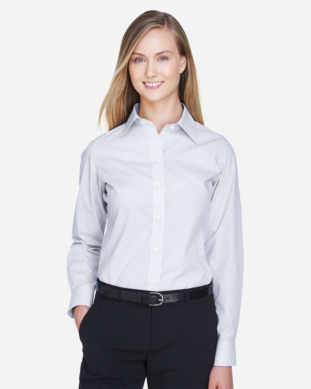 Devon & Jones-DG510W-Women's Crown Collection® Micro Tattersall Woven Dress Shirt - Image 24