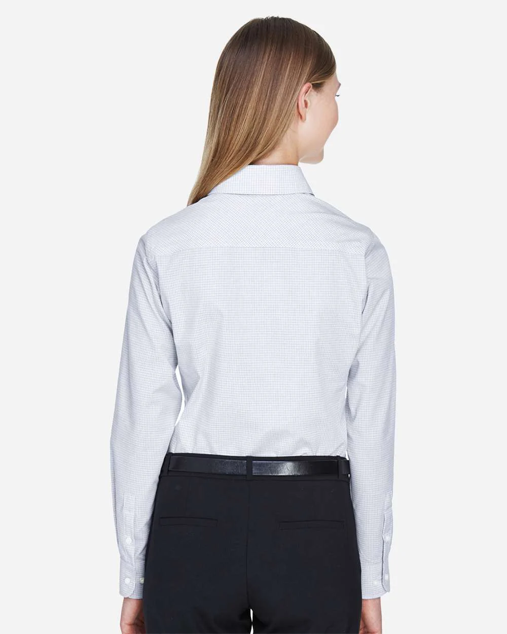 Devon & Jones-DG510W-Women's Crown Collection® Micro Tattersall Woven Dress Shirt - Image 26