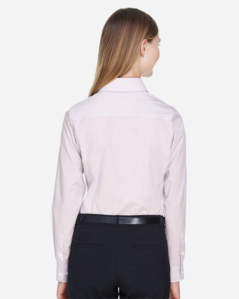 Devon & Jones-DG510W-Women's Crown Collection® Micro Tattersall Woven Dress Shirt - Image 5