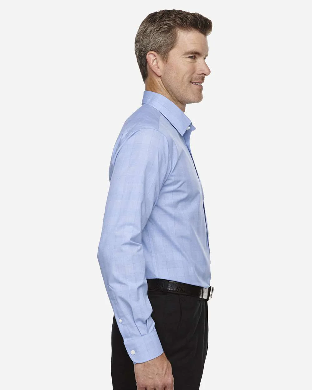 Devon & Jones-DG520-Men's Crown Collection® Glen Plaid Woven Dress Shirt - Image 10