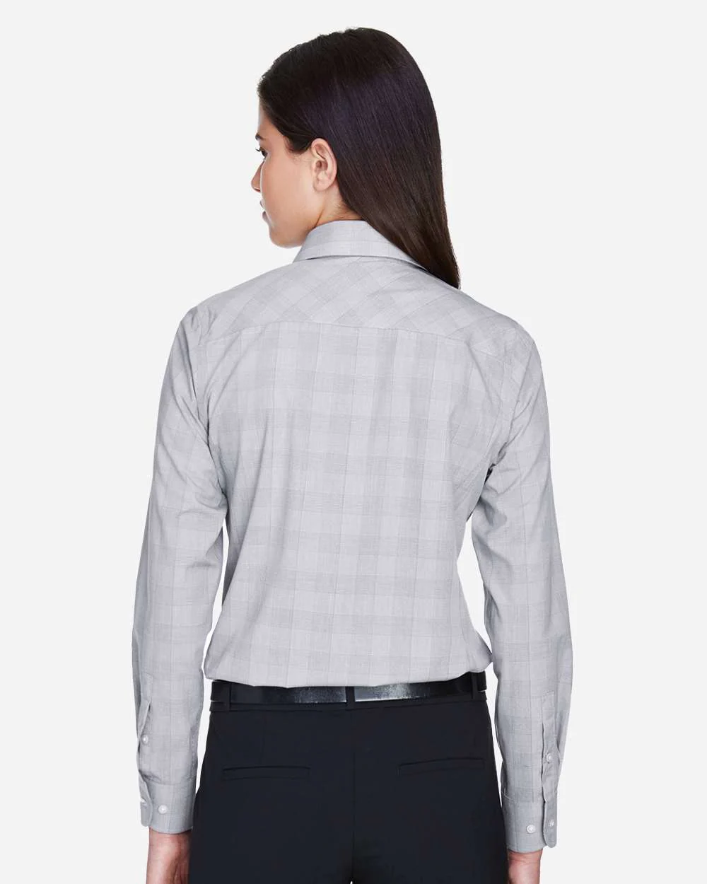 Devon & Jones-DG520W-Women's Crown Collection® Glen Plaid Woven Dress Shirt - Image 5