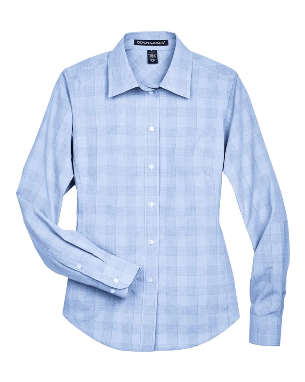 Devon & Jones-DG520W-Women's Crown Collection® Glen Plaid Woven Dress Shirt - Image 7