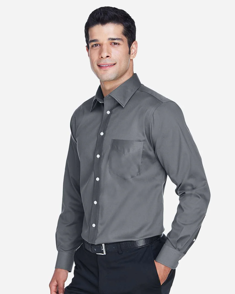 Devon & Jones-DG530-Men's Crown Collection® Solid Stretch Twill Woven Dress Shirt - Image 10