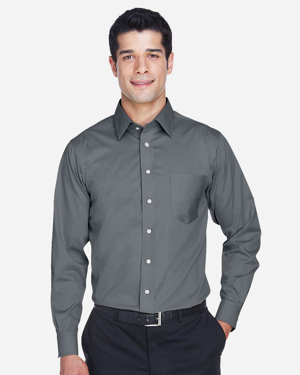 Devon & Jones-DG530-Men's Crown Collection® Solid Stretch Twill Woven Dress Shirt - Image 9