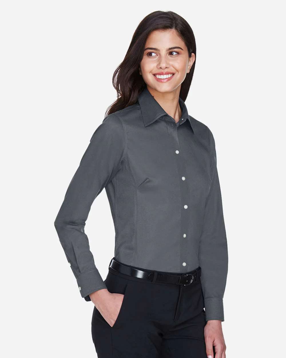 Devon & Jones-DG530W-Women's Crown Collection® Solid Stretch Twill Woven Dress Shirt - Image 10