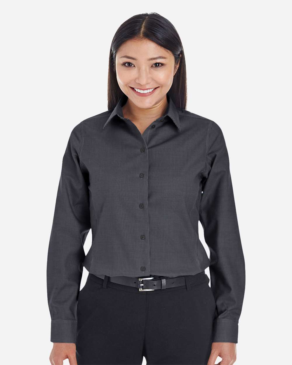 Devon & Jones-DG532W-Women's Crown Collection® Royal Dobby Woven Dress Shirt - Image 2