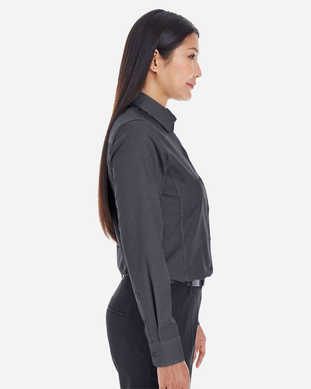 Devon & Jones-DG532W-Women's Crown Collection® Royal Dobby Woven Dress Shirt - Image 3