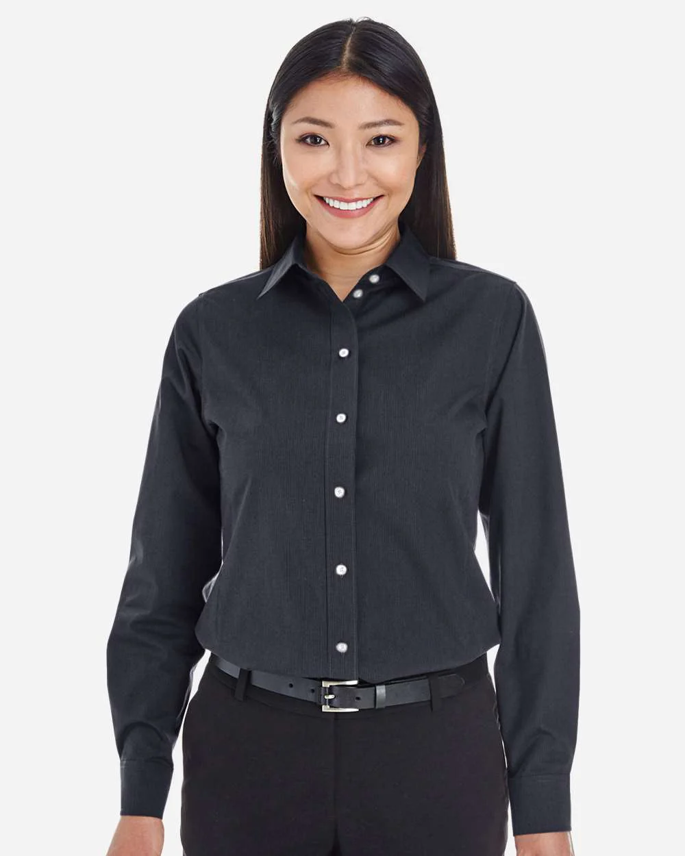 Devon & Jones-DG534W-Women's Crown Collection® Striped Woven Dress Shirt - Image 2