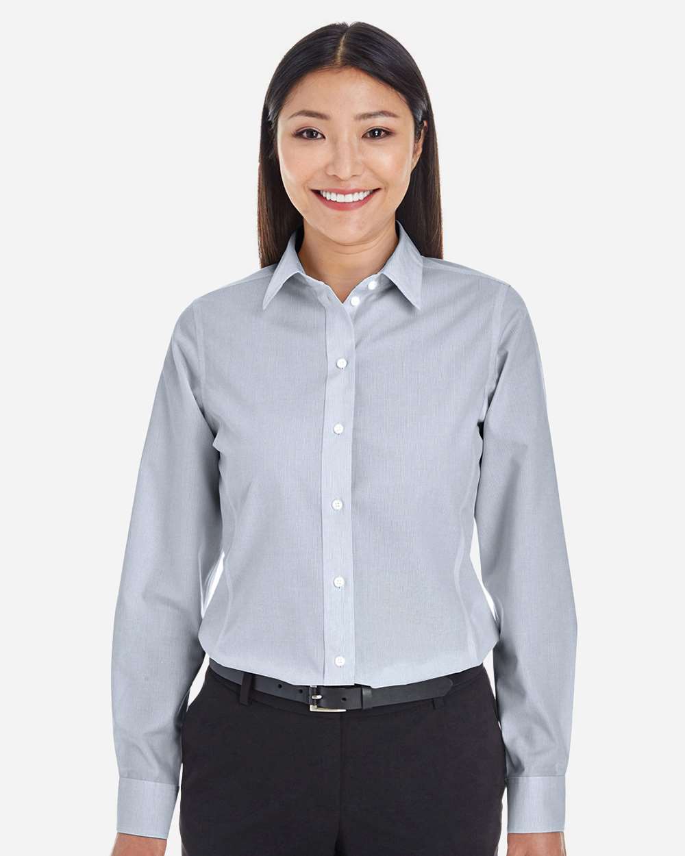 Devon & Jones-DG534W-Women's Crown Collection® Striped Woven Dress Shirt - Image 7