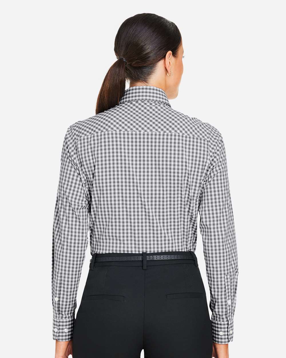 Devon & Jones-DG536W-Women's CrownLux Performance® Gingham Dress Shirt - Image 13