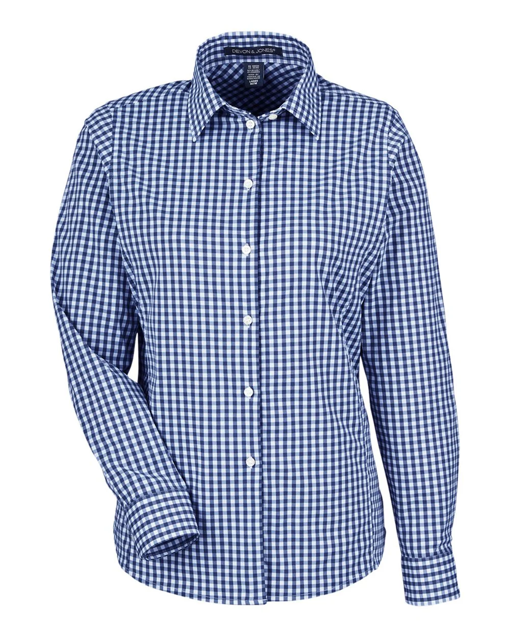 Devon & Jones-DG536W-Women's CrownLux Performance® Gingham Dress Shirt - Image 14