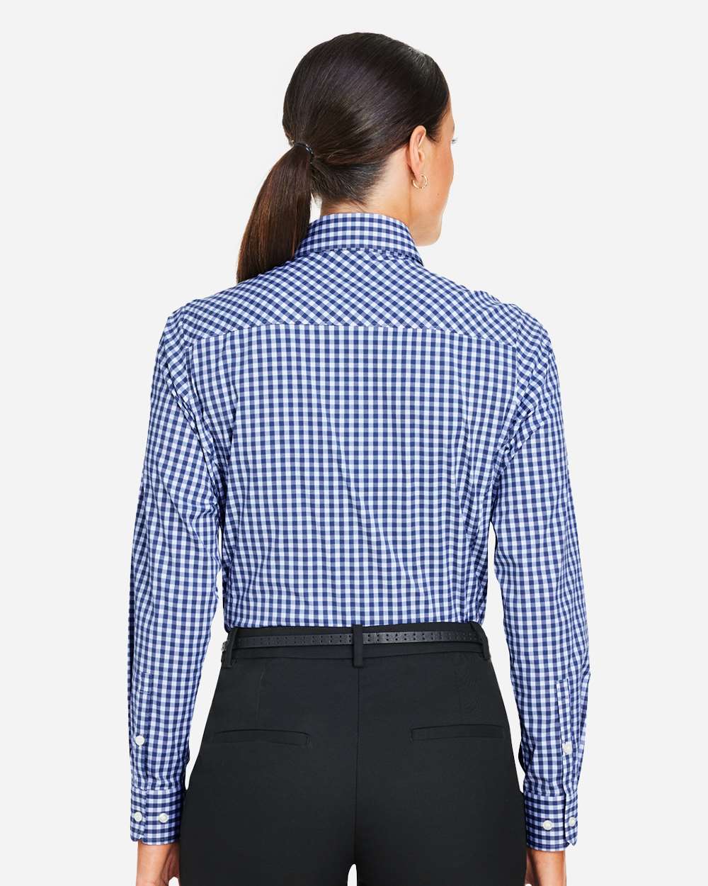 Devon & Jones-DG536W-Women's CrownLux Performance® Gingham Dress Shirt - Image 19