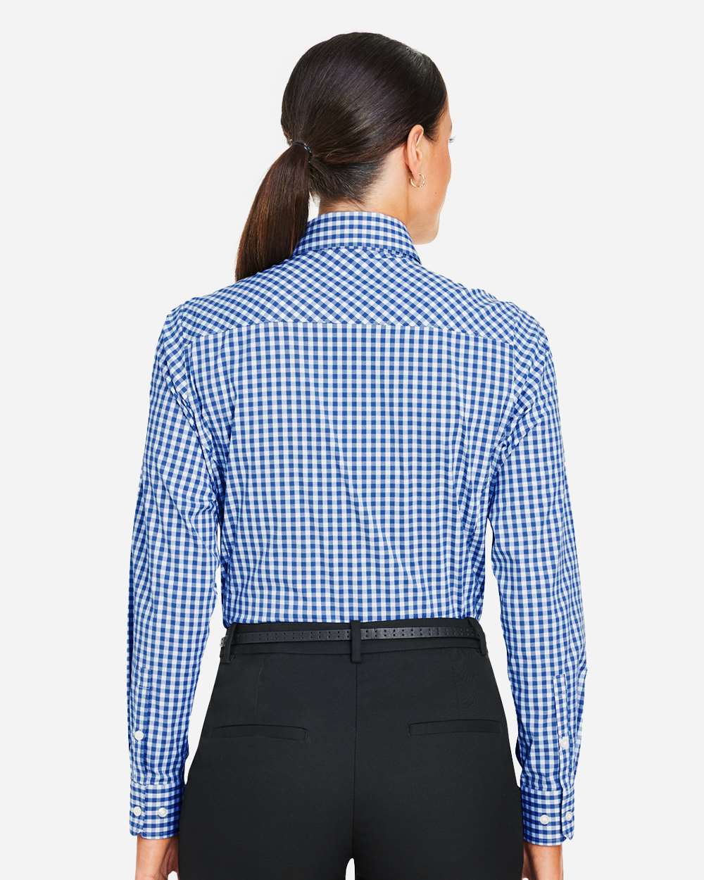 Devon & Jones-DG536W-Women's CrownLux Performance® Gingham Dress Shirt - Image 6