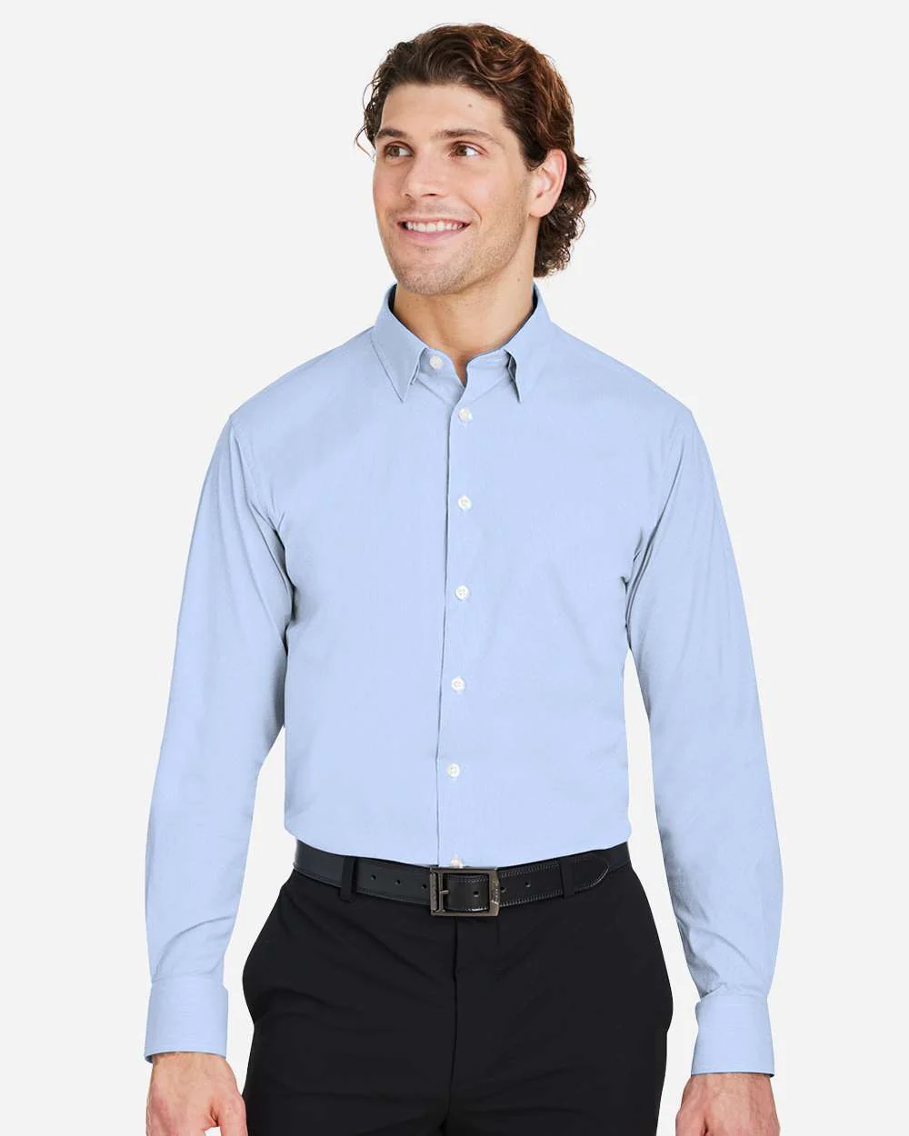 Devon & Jones-DG537-Men's CrownLux Performance® Microstripe Dress Shirt - Image 4