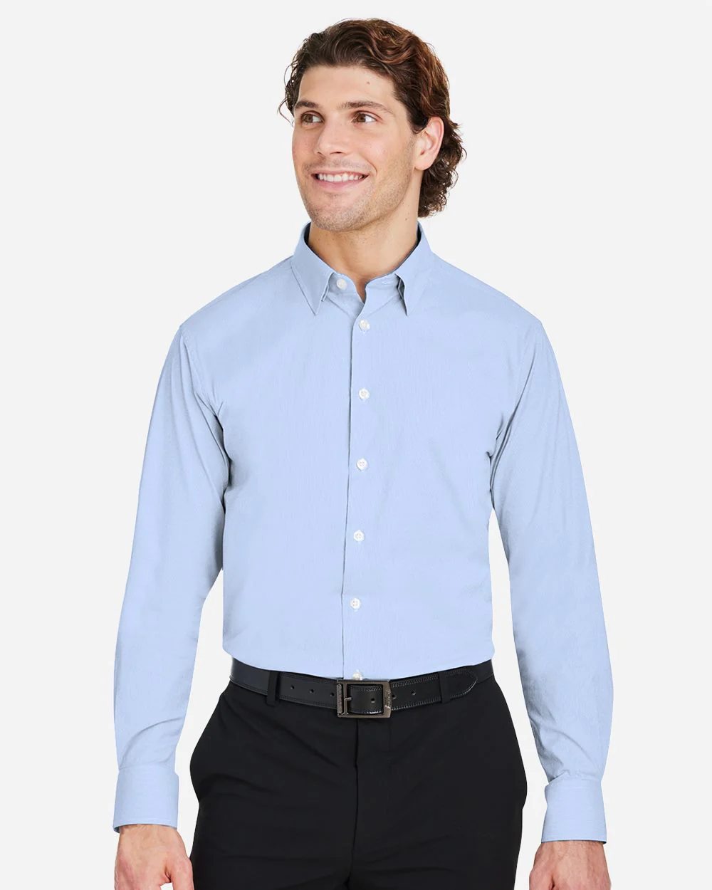 Devon & Jones-DG537-Men's CrownLux Performance® Microstripe Dress Shirt - Image 7