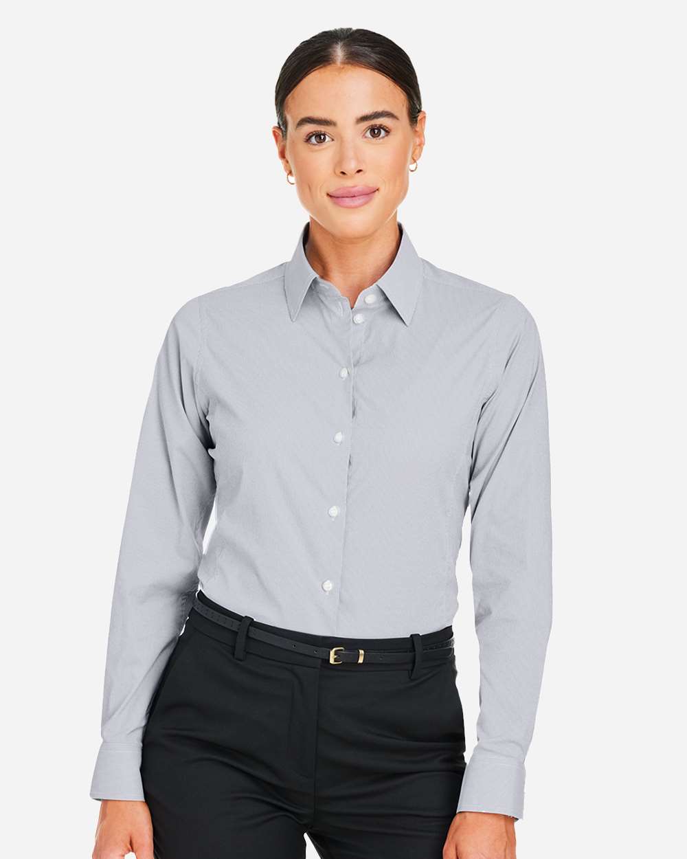 Devon & Jones-DG537W-Women's CrownLux Performance® Microstripe Dress Shirt - Image 11