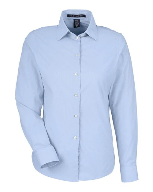 Devon & Jones-DG537W-Women's CrownLux Performance® Microstripe Dress Shirt - Image 20