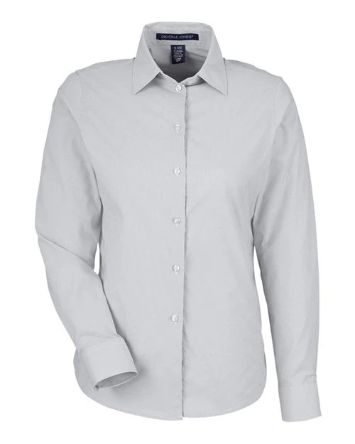 Devon & Jones-DG537W-Women's CrownLux Performance® Microstripe Dress Shirt - Image 22