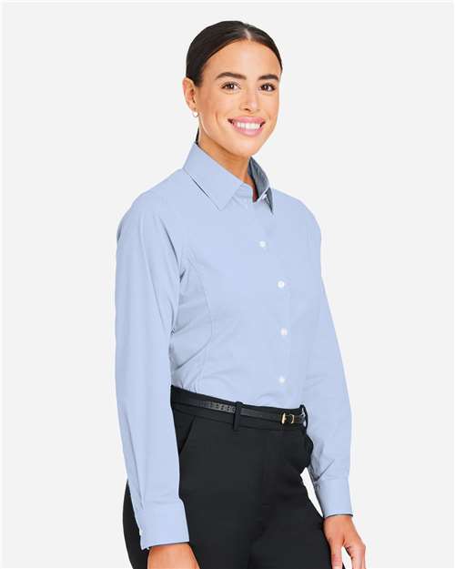 Devon & Jones-DG537W-Women's CrownLux Performance® Microstripe Dress Shirt - Image 24