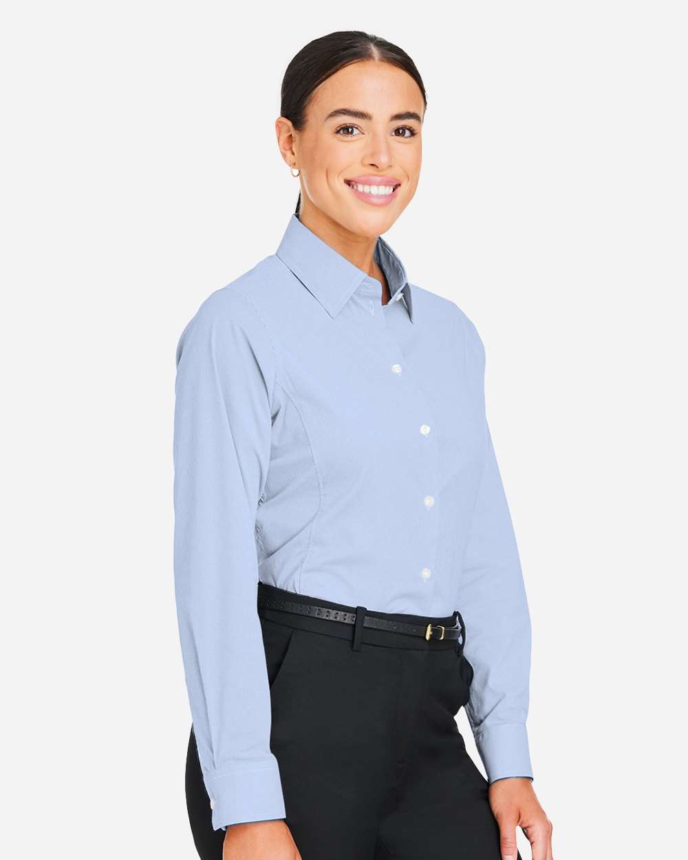 Devon & Jones-DG537W-Women's CrownLux Performance® Microstripe Dress Shirt - Image 5