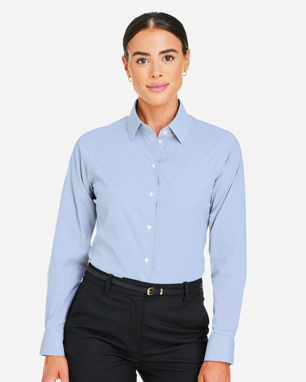Devon & Jones-DG537W-Women's CrownLux Performance® Microstripe Dress Shirt - Image 7